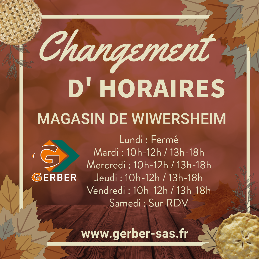 Changement d'horaires Magasin de Wiwersheim